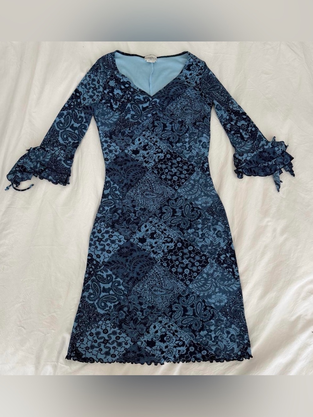 vintage finesse usa whimsical blue dress